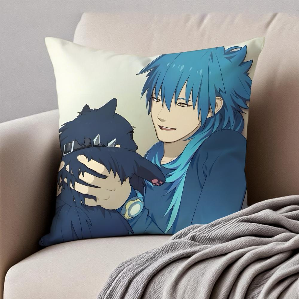 

Dark BL Japanese Anime DDramatical Murder Cushion Cover Pillowcase Antidustmite Invisible Zipper Short Plush Sofa Cushion 30X30cm