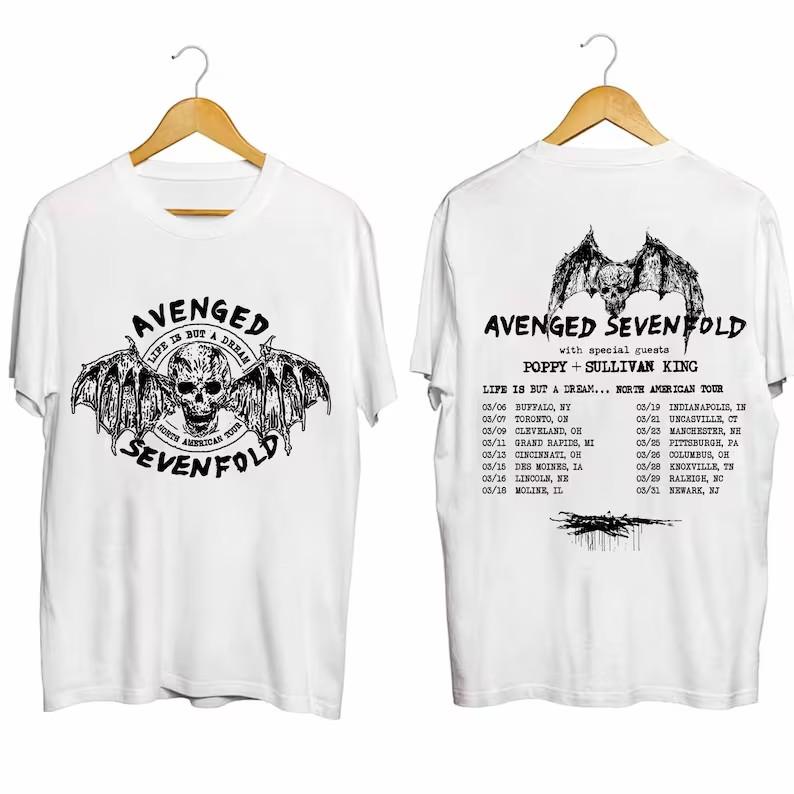 Avenged Sevenfold Life Is But A Dream Североамериканский тур 2024 Футболка Унисекс XXXXL