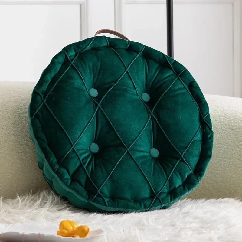 Round Pouf Tatami Cushion Pillow Floor Cushions Soft Seat Pillow Pad Throw Pillow Cushion Home Sofa Tatami Cushion 40x40cm