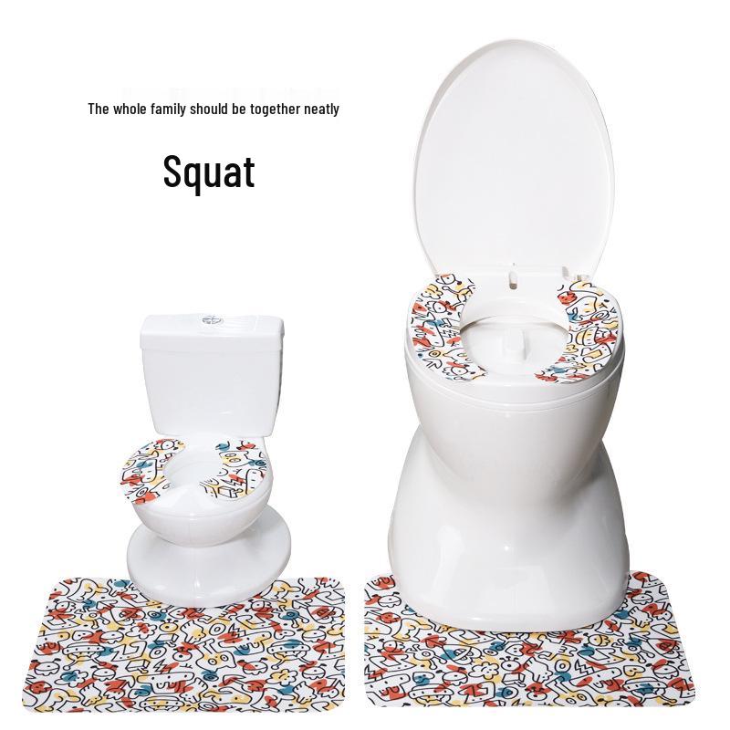 Children's Cartoon Self-Adhesive Washable Toilet Seat Cushion Pad
