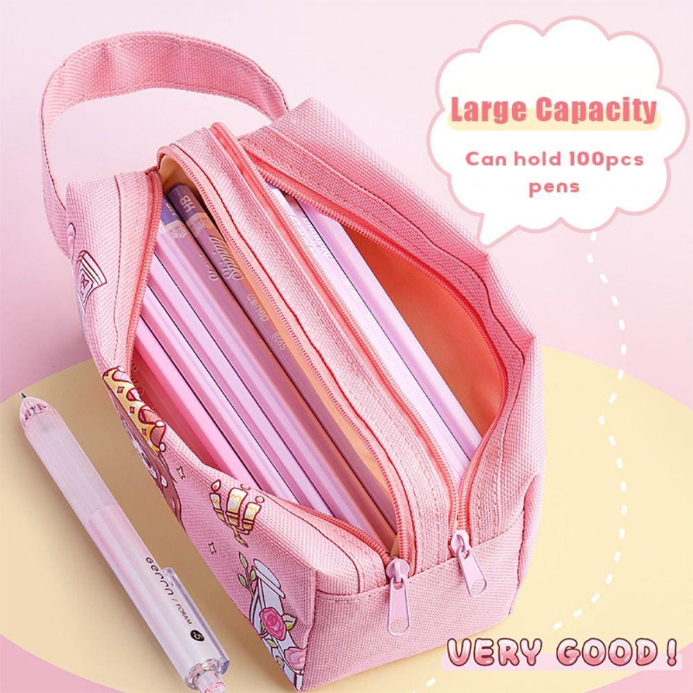 Double Layers Pencil Case Large Capacity Stationery Bag High Quality Pen Box  Back To School