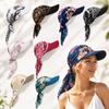 Soft Outdoor Sun Hat Breathable Baseball Cap Women Printed Satin Headscarf Hat  For Men Women