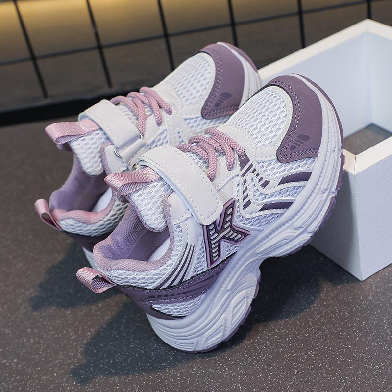 Boys' Sports Shoes 2025 Spring and Autumn New Children's Mesh Breathable Boys' Running Shoes Girls' Casual Shoes Non-slip