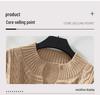 Fuzzy Solid Color Knit Cardigan: European & American Style Women's Retro Loose Long Sleeve Sweater for Autumn & Winter