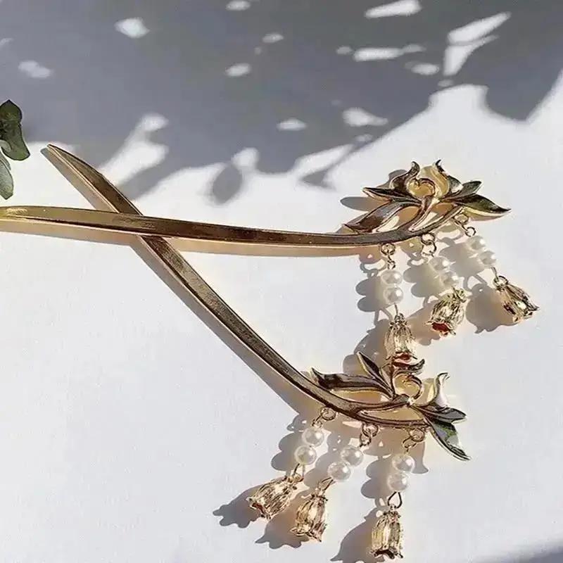 1 Pcs Ancient Hairpins Tassels Steps Pans Hair Super Immortals Celebrity Costumes Headdresses