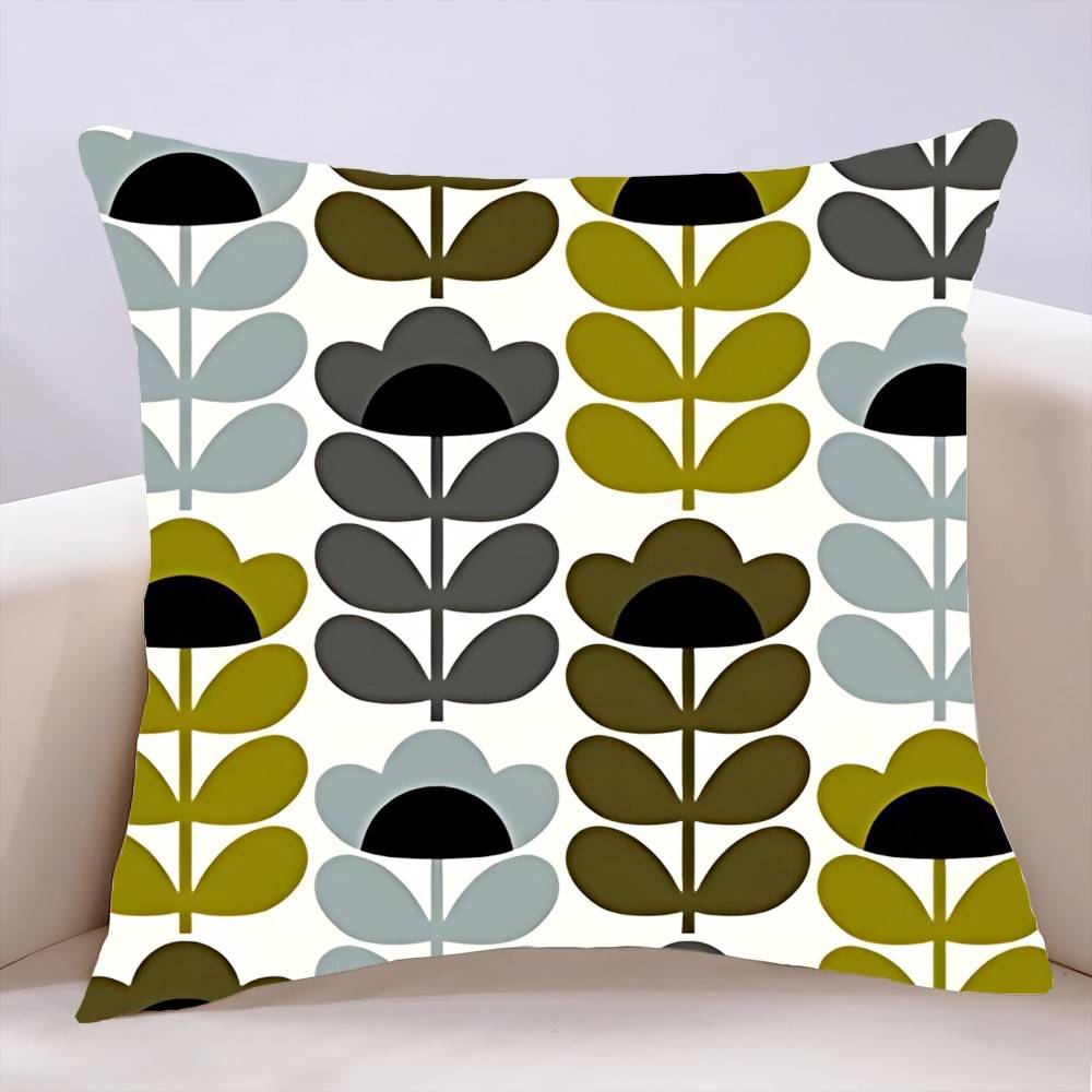 O-Orla Kiely Flower Pillow Case Cushion Cover Polyester Pillowcase Decorative Sofa Cushion Pillowcase Home Decor