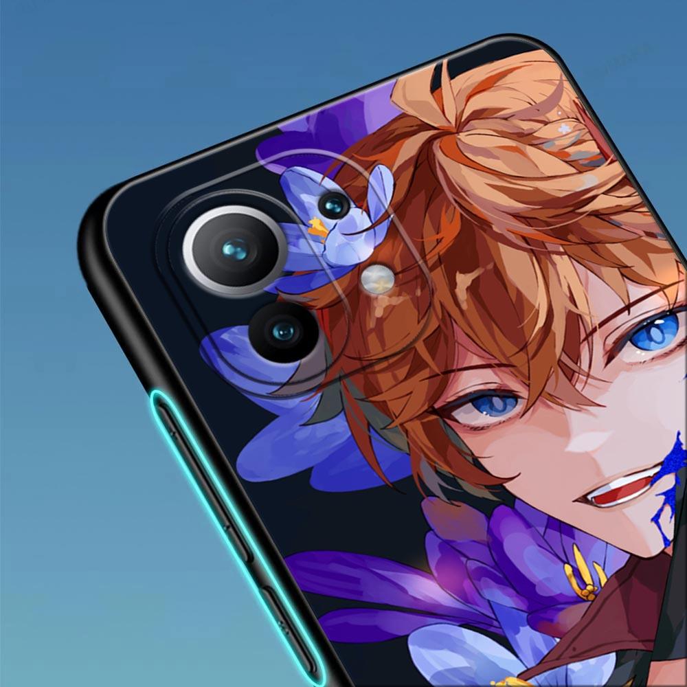 Phone Case for Xiaomi Mi 11 Lite 5G NE 11i 11X 11T 12 Pro Poco  F3 X3 GT X4 NFC Pro Cases Cover Anime Genshin Impact Flower Game