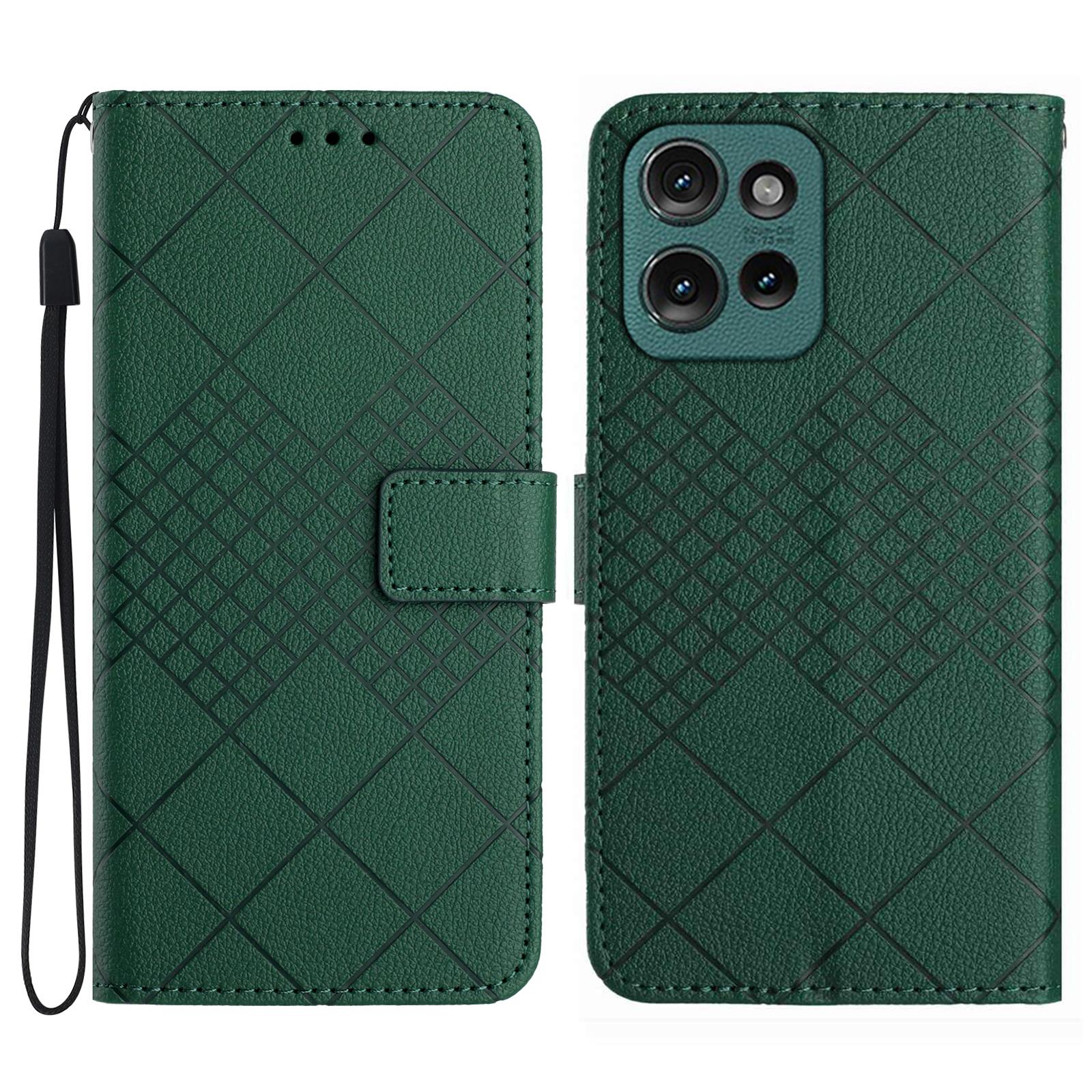 

HT06 For Motorola Moto G75 5G Wallet Phone Case Imprint PU Leather Flip Folio Cover C