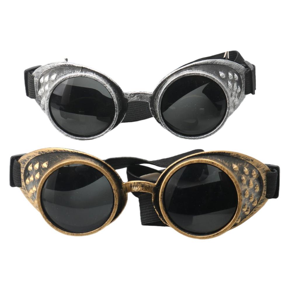 European Steampunk Retro Goggles - Round Eye Mask Sunglasses for Halloween Party