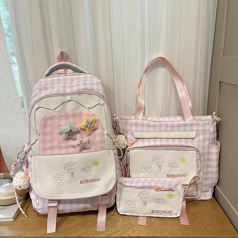 Schoolbag Korean Version Cute High-value Backpack for Women's New Casual Trendy Backpack Large-capacity Japanese Junior and High School Schoolbag