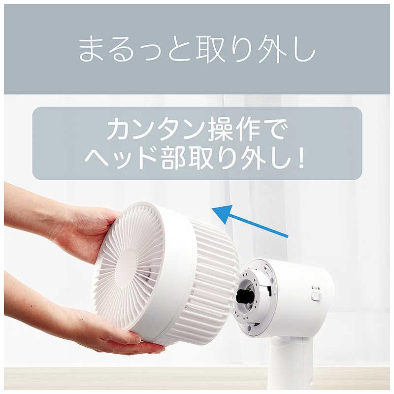 Kozumi Circulator, DC Motor, 7 Airflow Settings, Easy Disassembly, Timer, Automatic Oscillating Head, White, KCF-1553/W