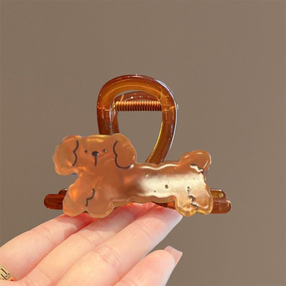 Resin Hair Grab Clip Double-side Dog Hair Claw Headdress Cat Shark Clip  Hair Styling