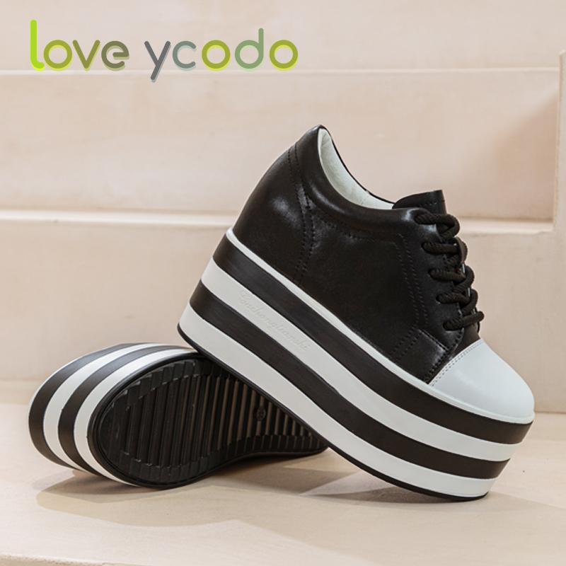 Жіноче модне повсякденне шкіряне взуття Супер товста підошва Водонепроникне столове Просте зручне весна літо осінь Студентське повсякденне взуття для дівчат