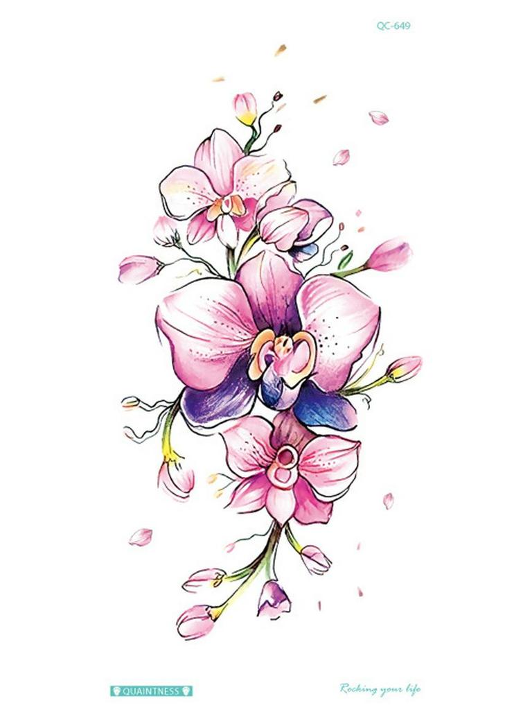 Ruicailong Pegatinas de Tatuaje de Brazo Floral 3D Impermeables para Mujer - Diseño Elegante y Sexy