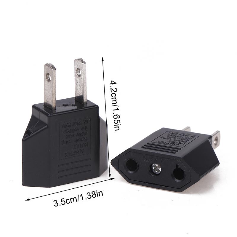 2Pcs European Us Au Eu Us To Eu/Eu To Us Plug Adapter Euro Travel Power Adapter Plug Outlet Converter Socket