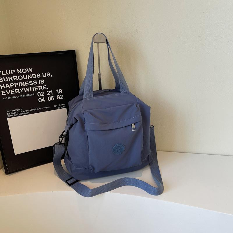 

Холщовая сумка женская большой вместимости 2025 новая весна и лето повседневная на плечо сумка-мессенджер текстурный класс сумка-тоут синий