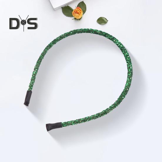 Dámská vlasová obruč Třpytivé flitry Elastická čelenka DIY Třpytivá Ručně vyráběná DIY Vlasová obruč Vánoční doplňky