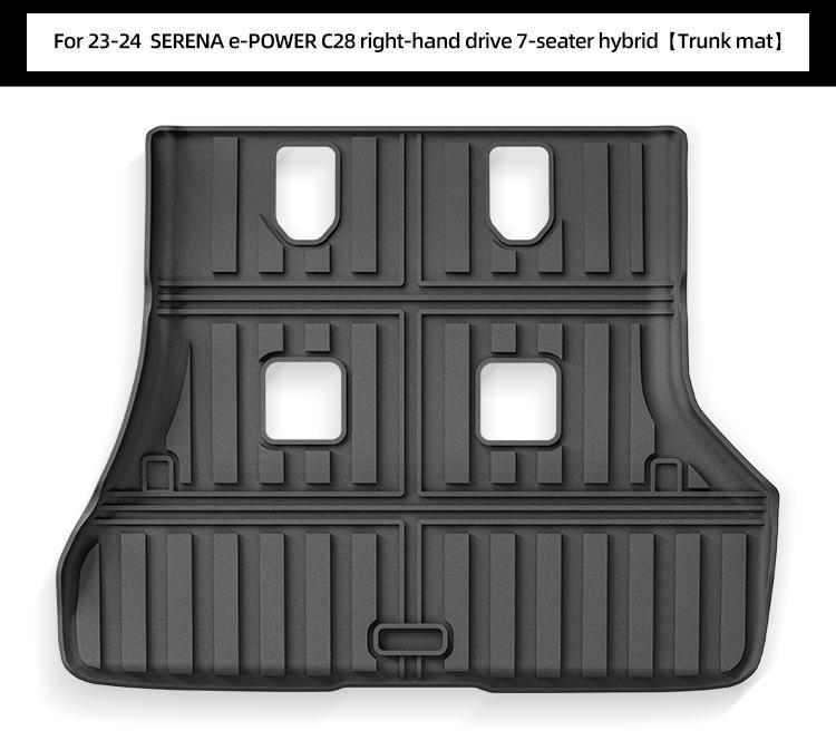 Eco-Friendly TPE Trunk Mat for 2023-2024 SERENA e-POWER C28 Car