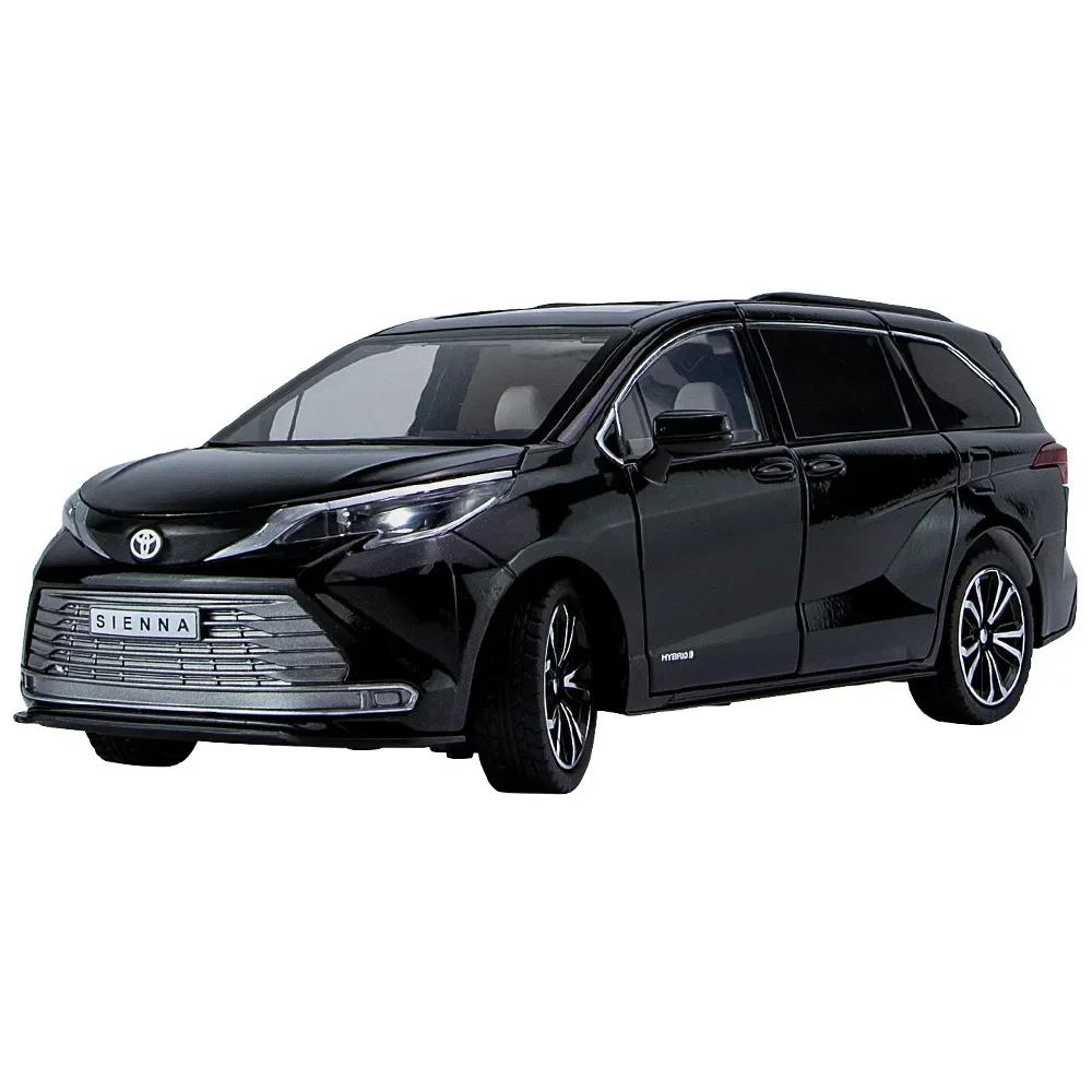 lqbn4 1:24 Toyota Sienna MPV Van Alloy Diecasts & Toy Vehicles Metal Toy Car Model Sound And Light Collection Kids Toy H4