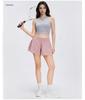 Women's Skin-friendly Modal Sports Vest, Summer Fitness, Round Neck, Hollow Out, Chest Pads, Sleeveless Yoga Top.