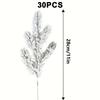 15Pcs Snowy Artificial Pine Needle Branches for Holiday Decor Christmas Tree Accents Wreaths Garlands and Crafting Projects