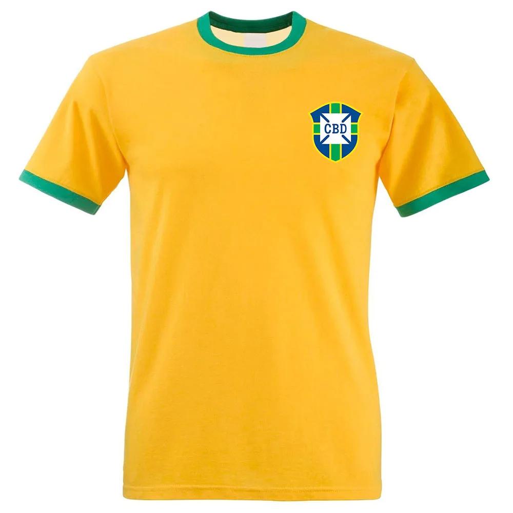 Men Women Tee Brazil 1970 Footbal Jersey Short Sleeve Loose Unisex T-shirt Fashion Design Graphic Print Merch Tshirt Casual Male