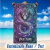 Fantasy Magic Theme Beach Towel Personalized Custom Name & Text Soft Quick Dry Beach Towel for Swimming Travel