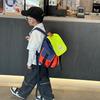 Stylish Dual Color Kindergarten Backpack For Kids Lightweight Canvas School Bag