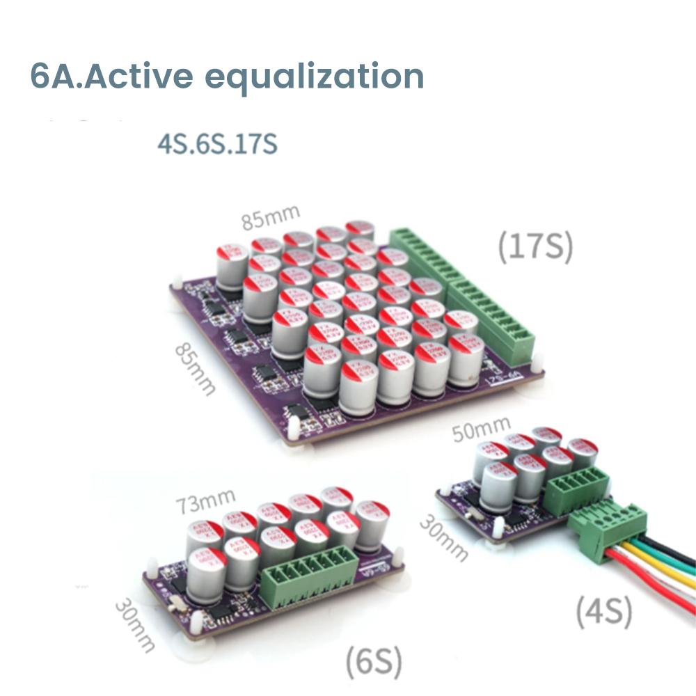 3S 4S 6S 8S 17S 6A Active Equalizer Whole Group Balancer Lifepo4 Lithium Active Battery Energy Transfer Equalization Capacitor
