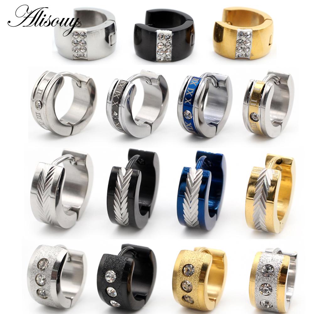 

Alisouy 2 шт. в стиле панк, нержавеющая сталь, резьба по ушам пшеницы, серьги для женщин и мужчин, круглые серьги-кольца, пирсинг, украшения для тела