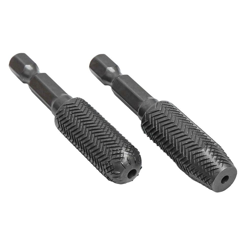 5Pcs/Set 1/4inch Hex Shank Rotary Rasp File Engraving Drill Bits Carving Sanding Grooving