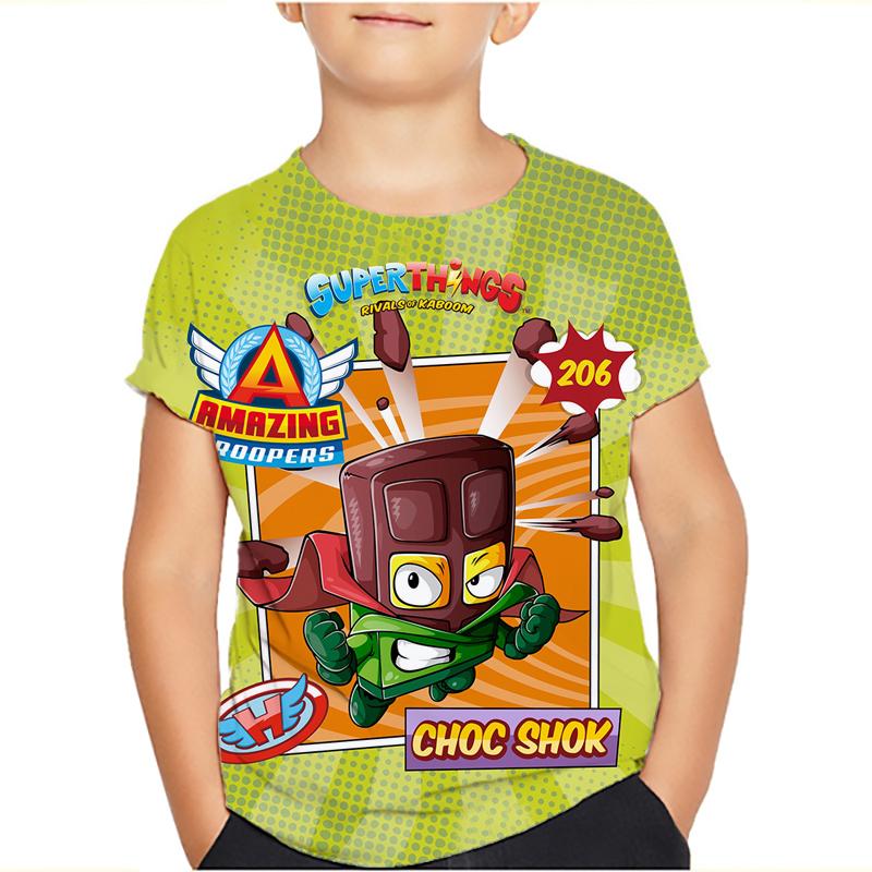 Superzings 7 Boys Clothes T-shirt New Summer Clothing Children's Wear Tops Short Sleeve Tees Kids Cartoon Tshirts