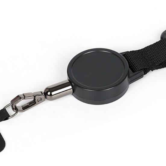 Zatahovací poutko na telefon s klipem na opasek 60cm ocelové lanko klip na telefon proti krádeži a pro hands-free použití univerzální venkovní dobrodružné příslušenství pro telefon