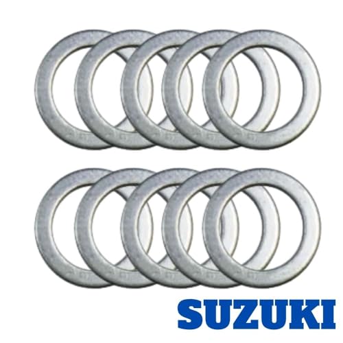 Suzuki Oil Drain Gasket, Genuine Part Number 09168-14015, Inner Diameter 14mm, Copper Cu+Tin Plated, For SUZUKI Japanese Cars, Jimny, Oil Change