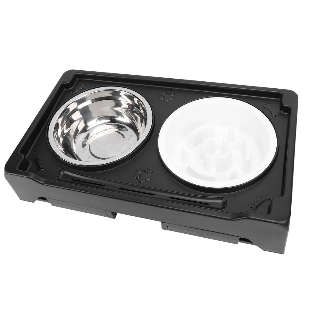 Elevated Dog Bowl Height Promote Healthy Digestion Antislip Slow Feeder Food Water Bowl for Pets