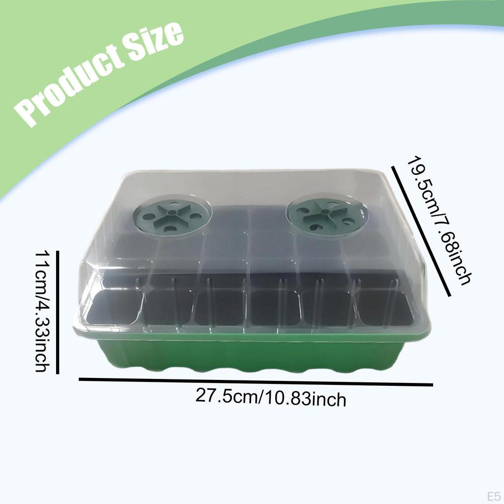 Plant Starter Tray Germination Transparent,Propagation with Drainage Holes Sprouting Container