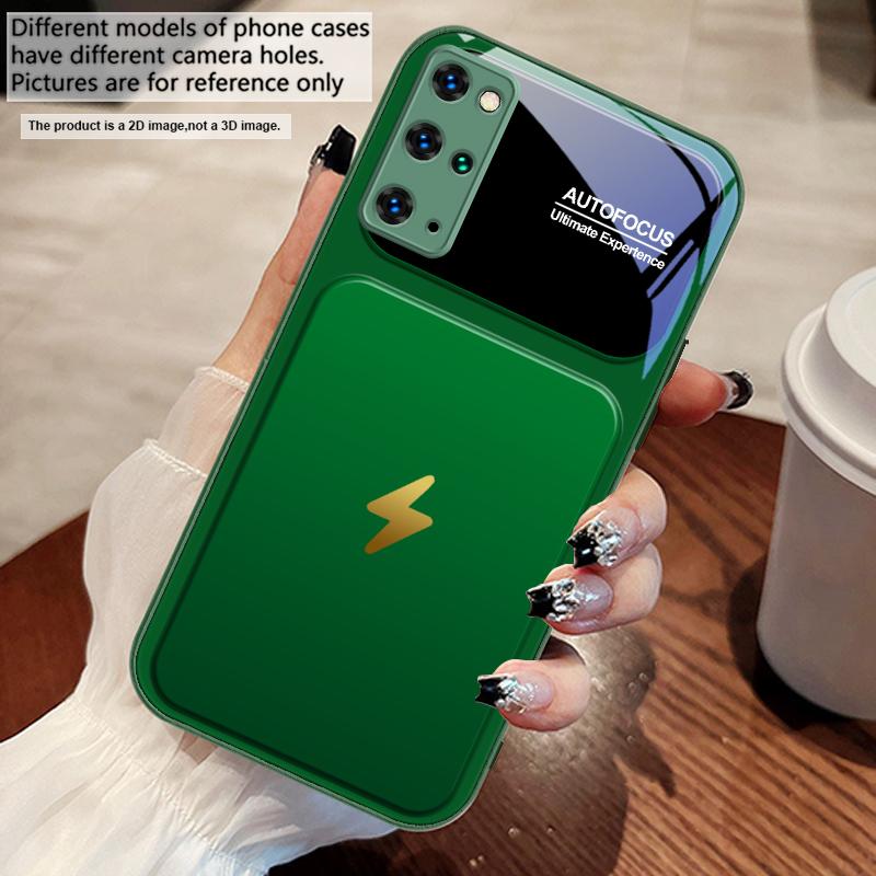 Gray background lightning For Samsung S25 S25 Edge S25Ultra S8 9 S10 20 U ltra S21 Pro 22 Plus S23 FE S24 Ultra Glass Phone Case