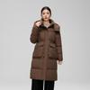 Vêtements en Coton Duveteux Hiver Nouveau Épaissi Au-Dessus du Genou Version Coréenne Mi-Long Taille Mince et Fine Veste Vêtements Rembourrés en Coton
