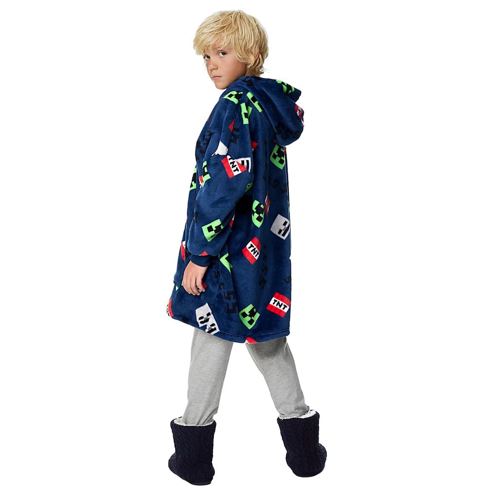 Minecraft Kinder/Kinder Ikonen Sherpa Fleece Übergroße Hoodie Decke