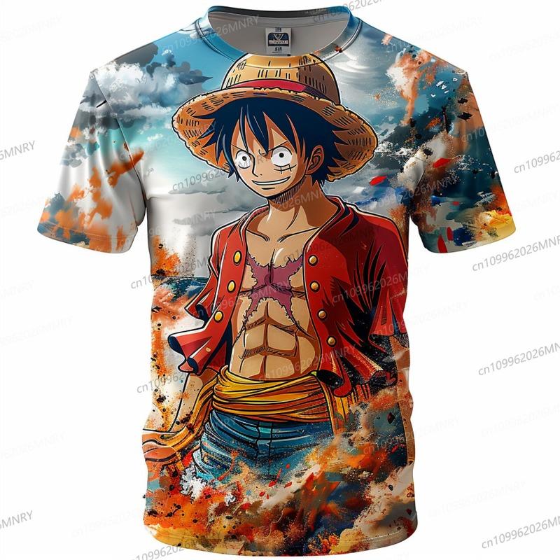 3d Printed Japan One Piece T-Shirt kids clothes girls Anime Harajuku Men Oversized t-shirt Cosplay Luffy Shirt Woman clothing XXS