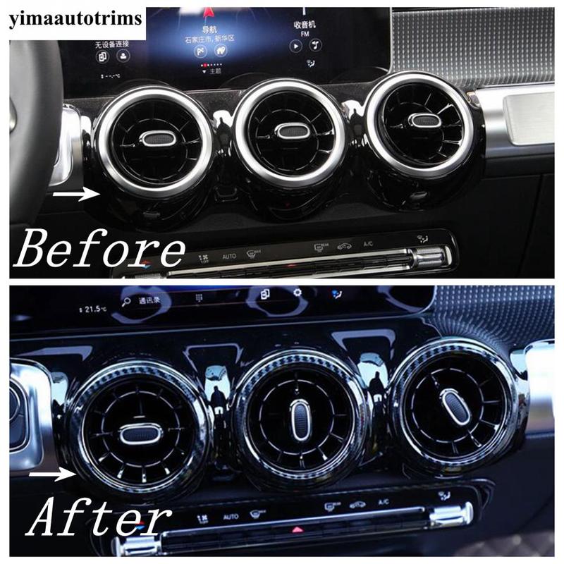 Central Control Dashboard Front Air AC Conditioning Outlet Vent Cover Trim Accessories For Mercedes-Benz GLB 200 X247 -2024