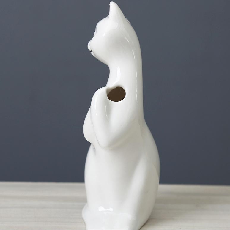 Χαριτωμένο Βάζο Γάτας Επιτραπέζια Διακοσμητικά Κεραμικό Υδροπονικό Βάζο Γλάστρα Μπουκάλι Αρωματοθεραπείας Διακόσμηση Σπιτιού Διακόσμηση Κήπου