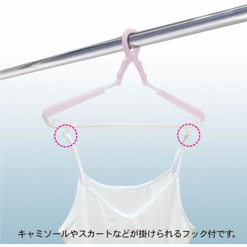 KOKUBO Industries Laundry Hanger Set, 5 Colors, Slide Catch Hangers with Pads, Slide Catch Style, Shape-Retaining (Extendable/Stretchable/For Clothes/