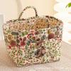 Portable Floral Foldable Storage Basket for Home Textiles and Underwear Organizer