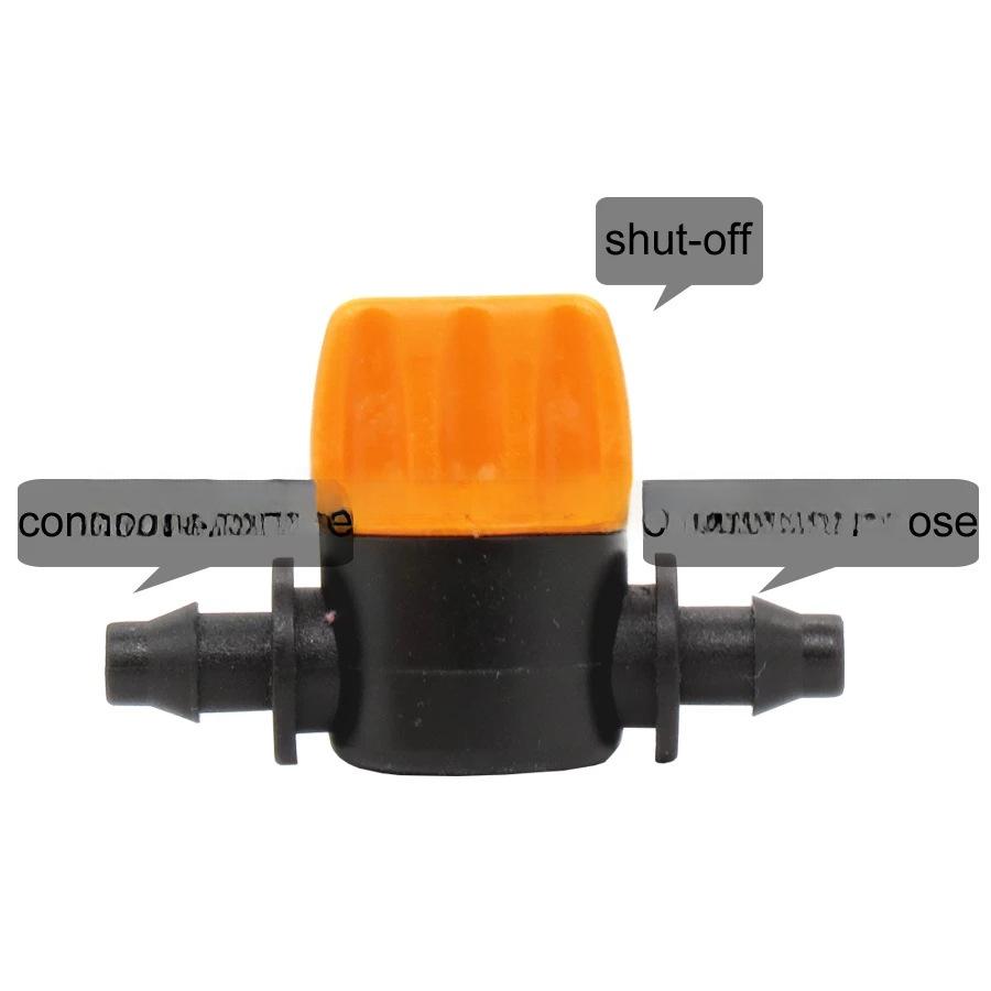 4/7mm Doppel Widerhaken Mini Ventil für Balkon Hof Mikro-Sprüh Tropfbewässerung