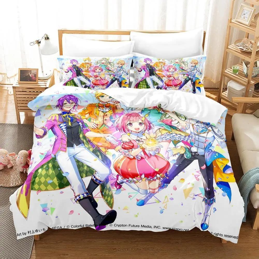 New Wonderlands X Showtime Bedding Set Single Twin Full Queen King Size Bed Set Adult Kid Bedroom Duvet Cover Sets Anime Girls