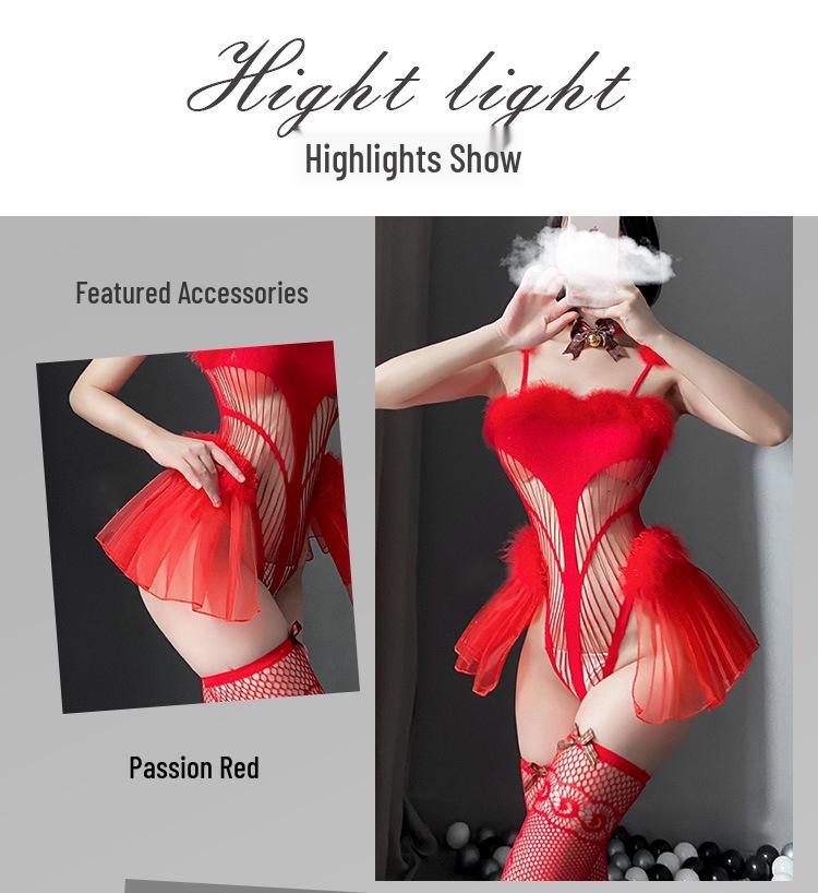 Sexy Christmas & Halloween Fishnet Lingerie Set