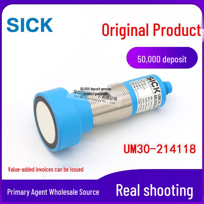 Genuine UM30-214118 Ultrasonic Sensor with Analog Output Cable YF2A15-020VB5XLEAX