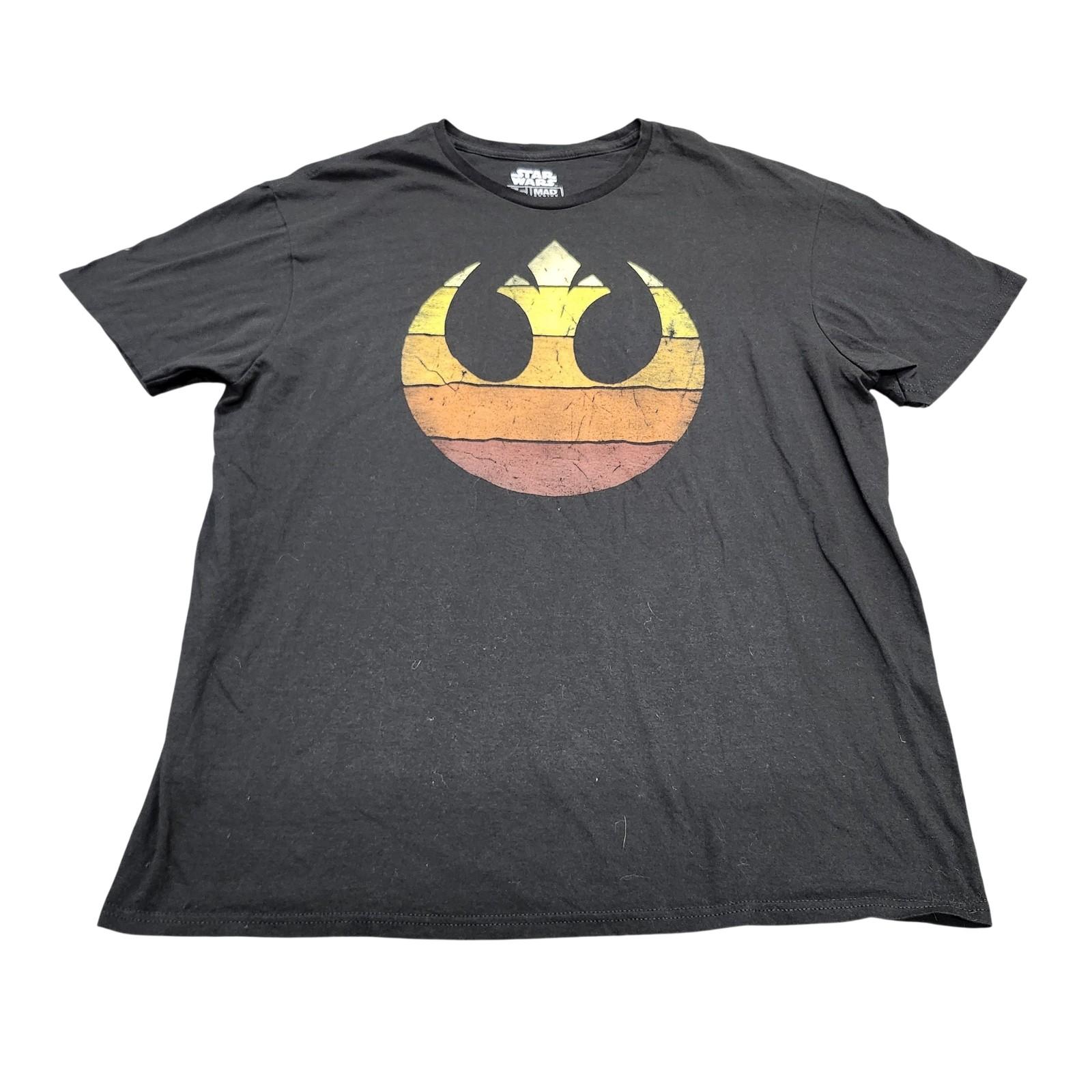 Mad Engine Shirt Mens XL Black Star Wars Rebel Alliance Graphic Tee Unisex T-Shirt XXXXL