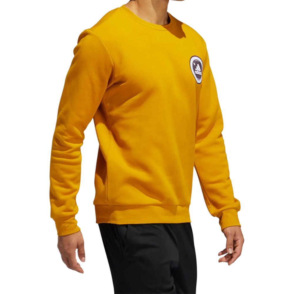 Adidas Sweatshirts Men's Yellow Crew Neck Moderate GE5524